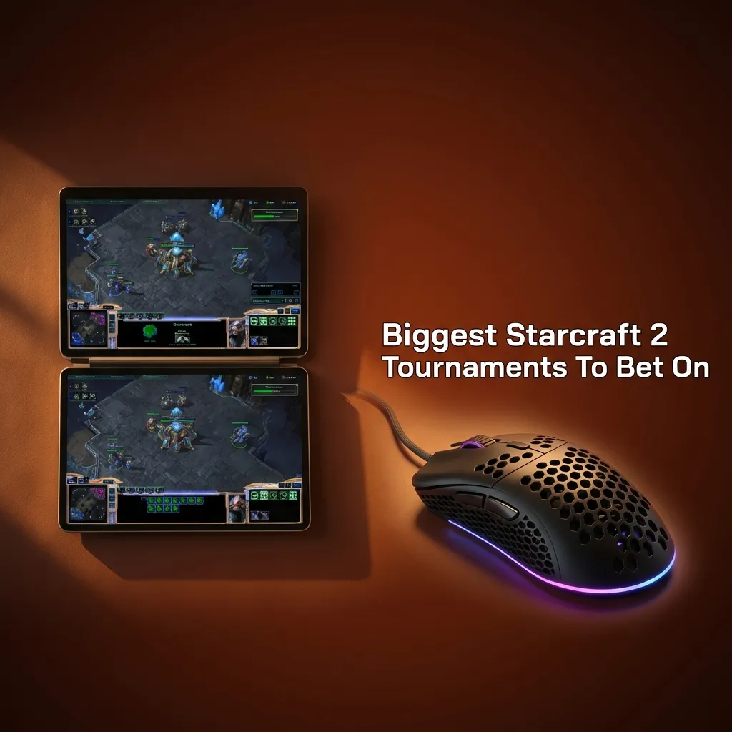 Professional StarCraft 2 tournament gameplay showing intense competitive match between top players at major esports event