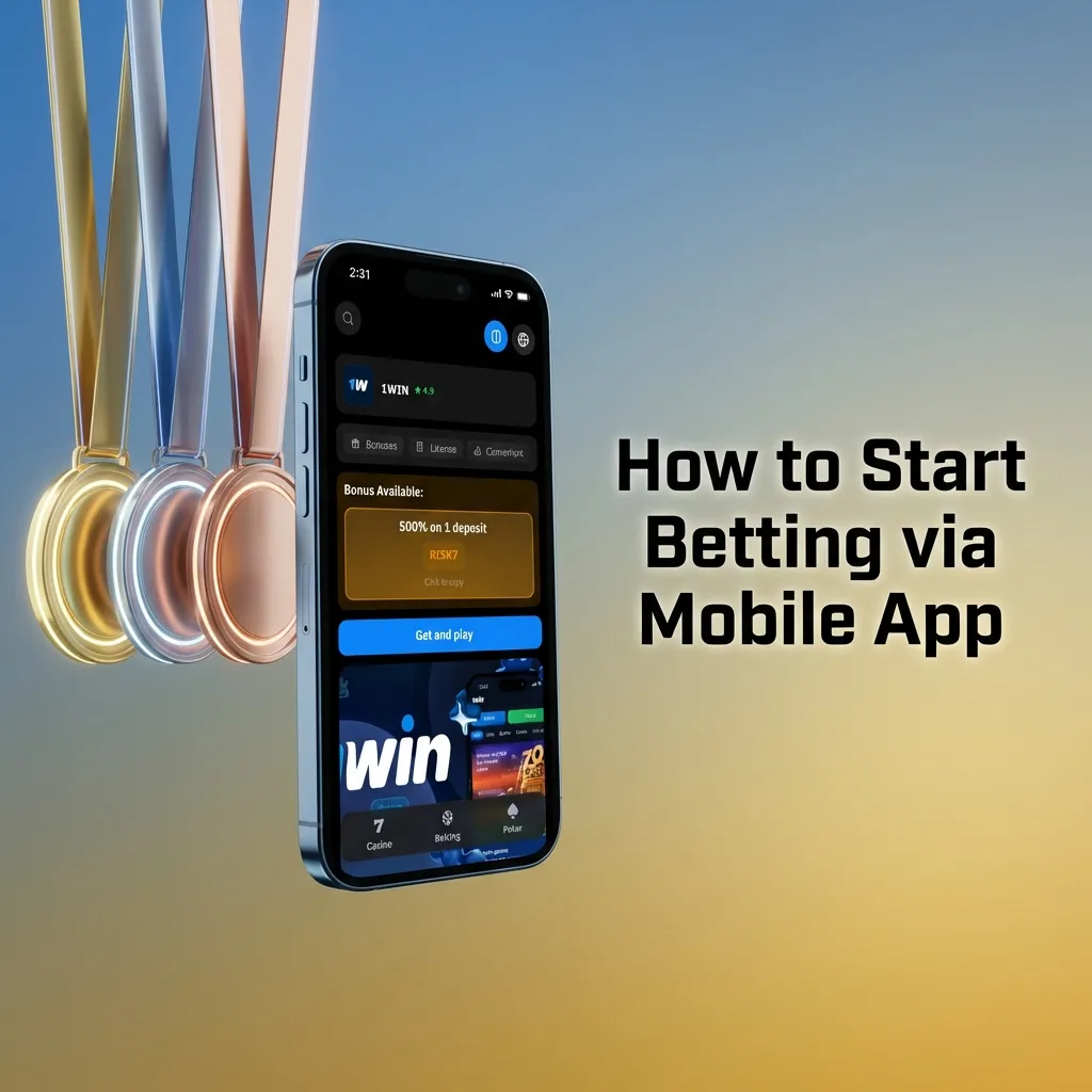 Step-by-step guide showing how to place your first sports bet using the 1win mobile betting app interface