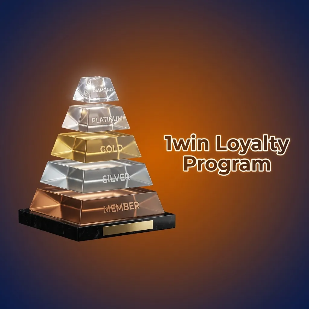 1win loyalty program tiers from Bronze to Diamond showing increasing cashback rates and VIP benefits