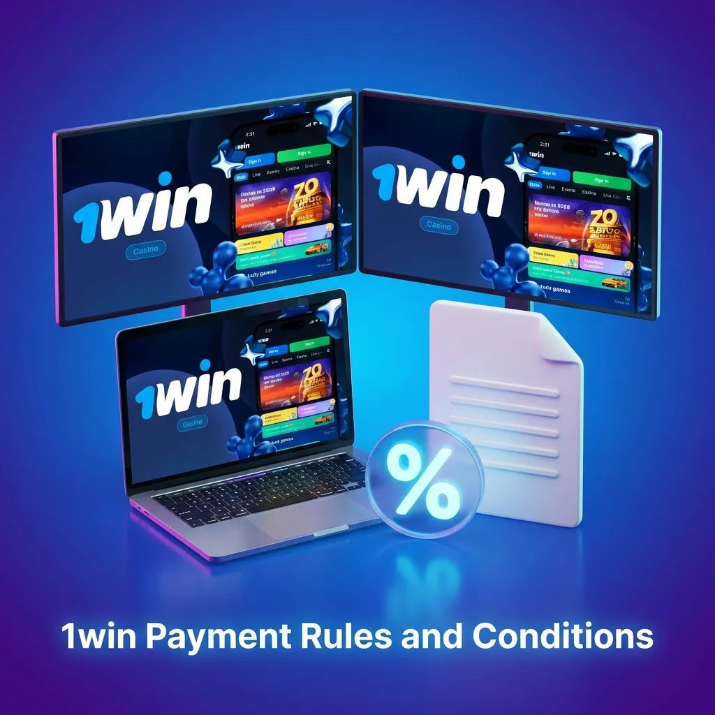 1win payment rules showing verification, withdrawal limits, wagering requirements, and transaction conditions
