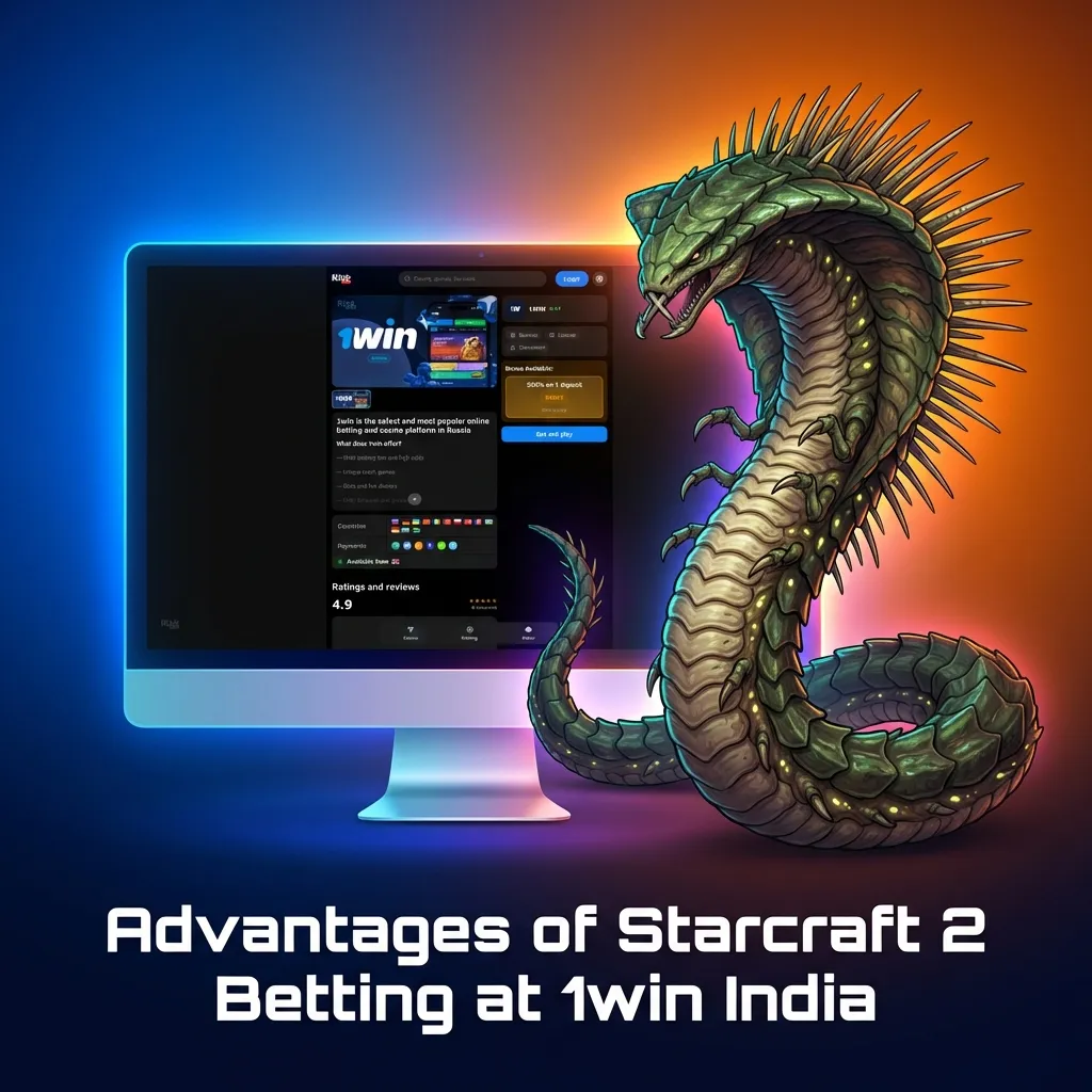 1win India platform interface showing StarCraft 2 betting options with Indian payment methods and bonus offers
