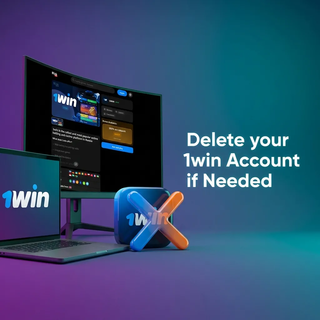 1win account deletion process showing support contact and balance withdrawal steps before permanent closure.