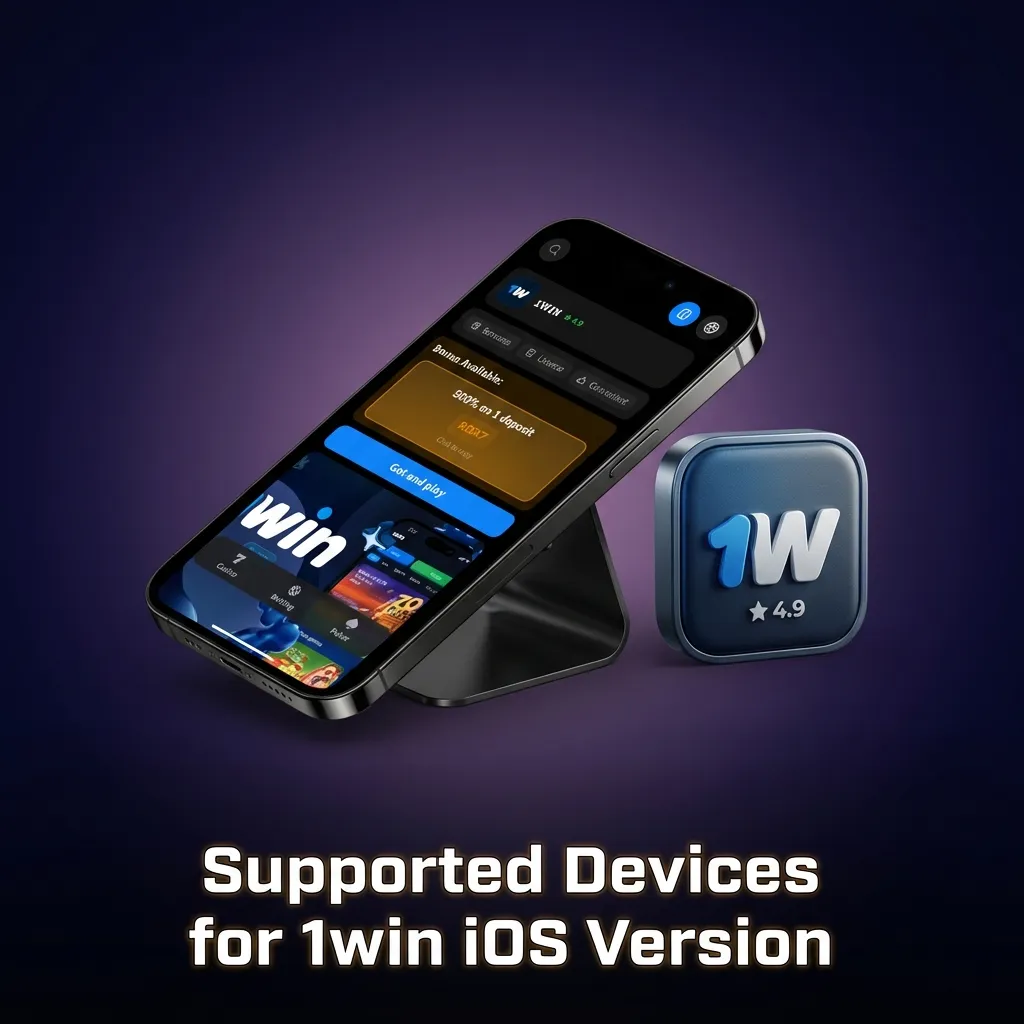 1win iOS app compatibility chart showing supported iPhone and iPad models from iPhone SE to iPad Pro