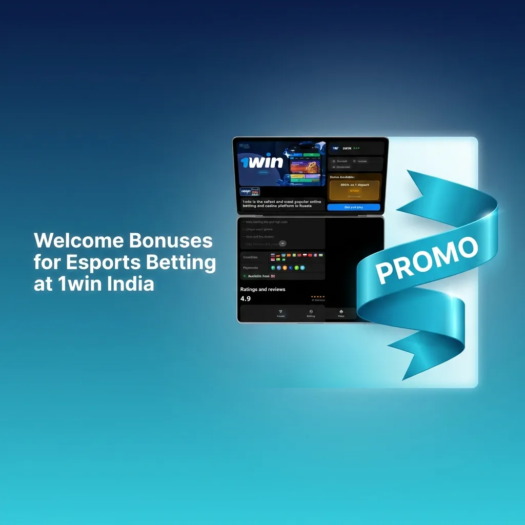 1win India welcome bonus structure showing progressive deposit bonuses from 130% to 170% for esports betting